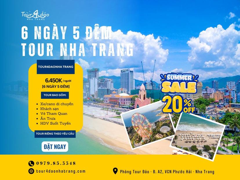 Tour Nha Trang 6 Ngày 5 Đêm