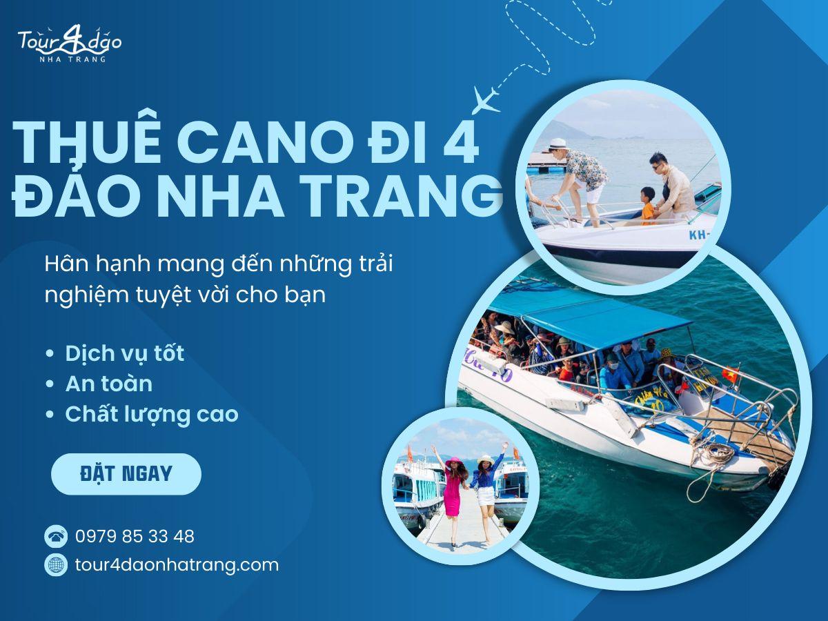 kinh nghiệm thuê cano đi 4 đảo nha trang